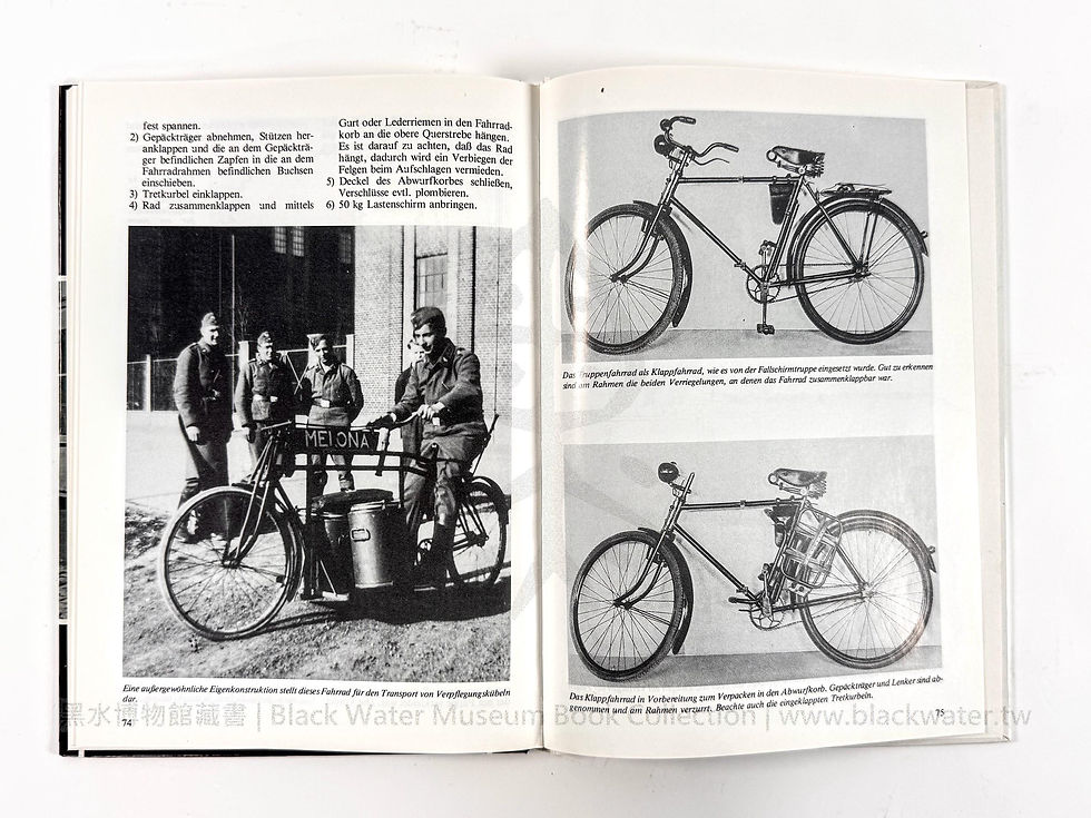 中文書名: 自行車中隊:民國28-34年(1939-1945)德國國防軍的自行車部隊
德文書名: Radfahr Schwadronen, Fahrräder im Einsatz der Wehrmacht 1939-1945, 1996 by Horst Hinrichsen