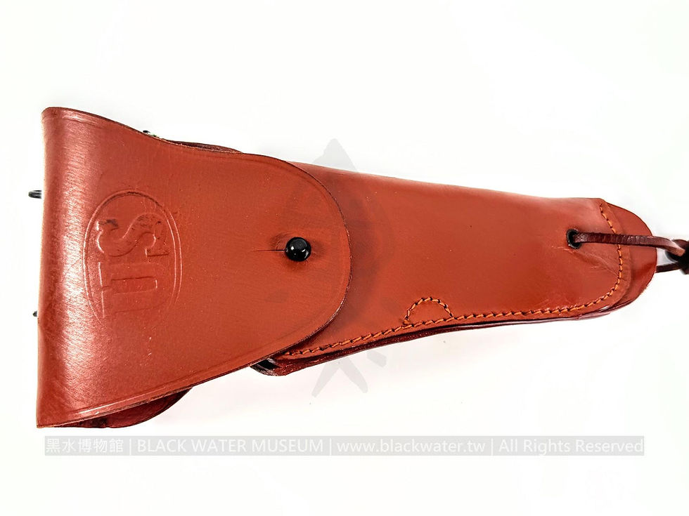 1916 U.S. Army M1916 .45 Caliber M1911/M1911A1 Pistol Holster High-Fidelity Reproduction
民國5年(1916)美國陸軍M1916型M1911/M1911A1 .45口徑手槍皮套高像真複製品《Black Water Museum Collections | 黑水博物館館藏》