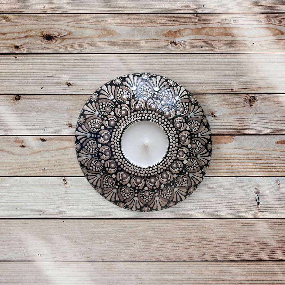 Thumbnail: Mandala Wooden Candle Holder