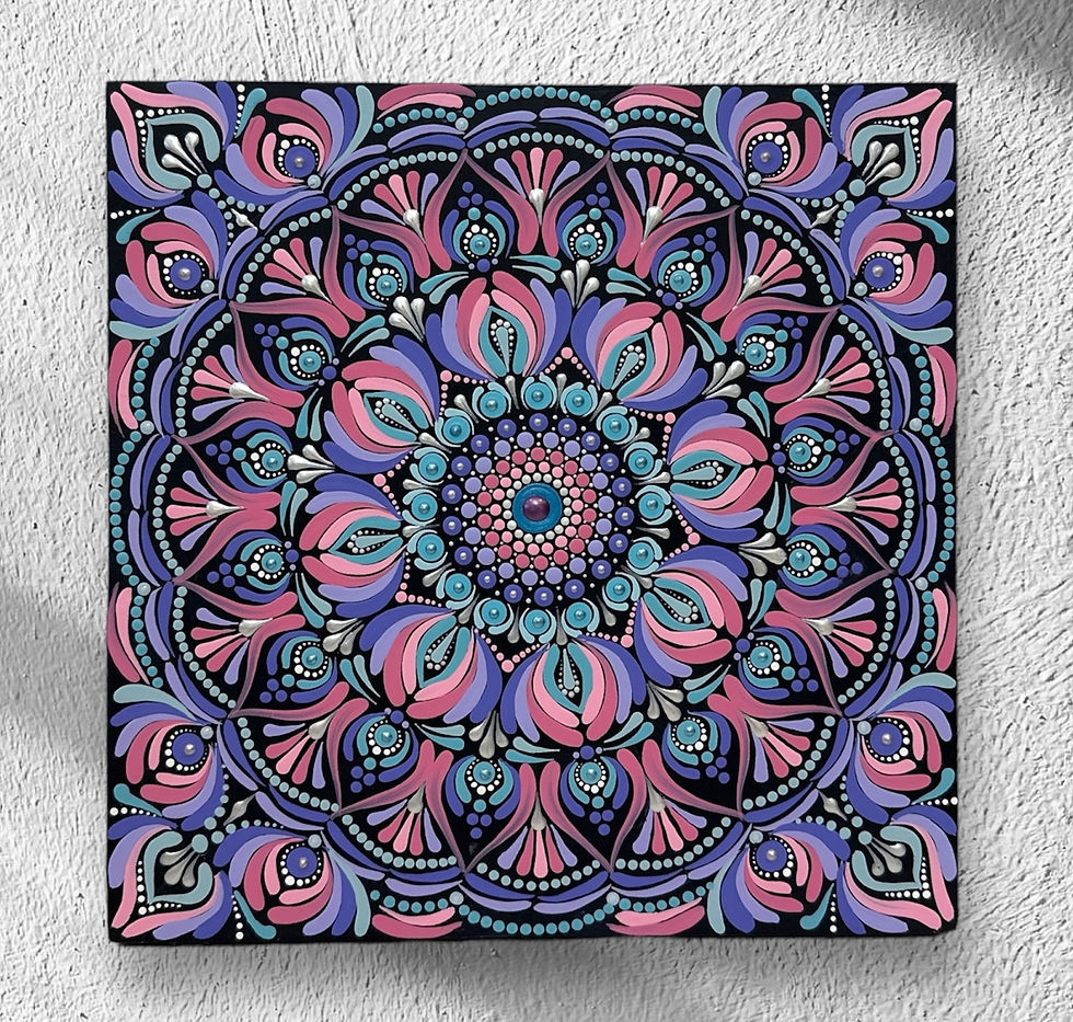 24.5 cm Square Mandala