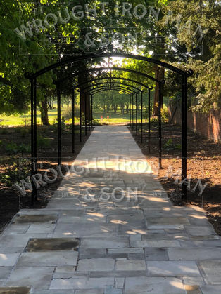 Memorial garden steel arch.