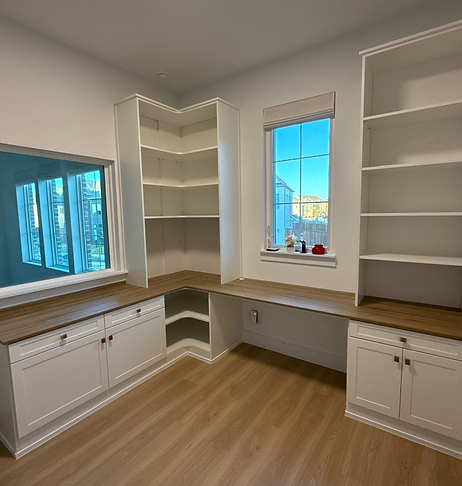 Luxury closet with custom shelving