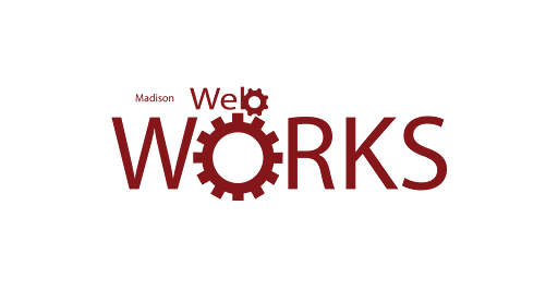 The Works logo in red against a black background, with visible text.