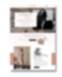 screenshot of stylish female website homepage