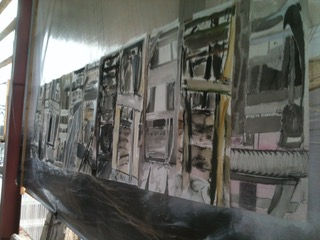 Coronet, 30_x127_, ink, charcoal and watercolor on paper, 2013..jpeg
