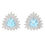 Thumbnail: Trillion Concave-cut Sky Blue Topaz Stud Earrings