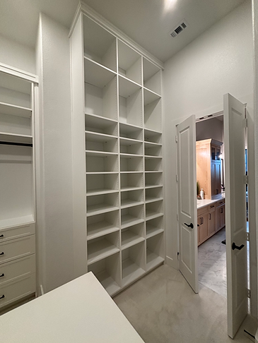 Closet solution with hanging storage