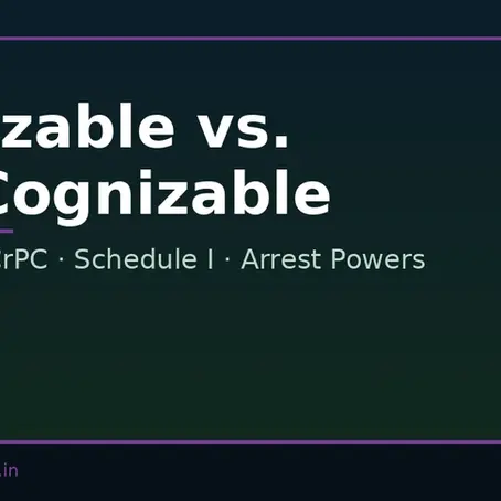 Cognizable vs. Non-Cognizable Offences Under Section 2(c) CrPC