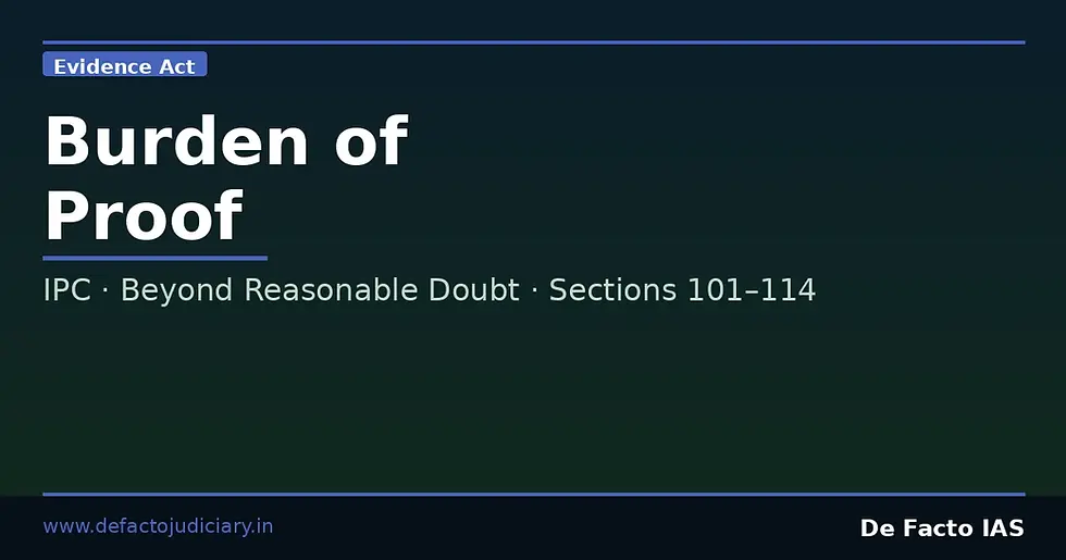 Burden of Proof in IPC Cases: