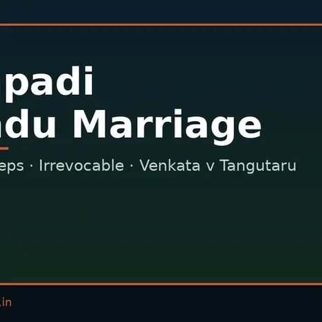 Saptapadi Principle in Hindu Marriage