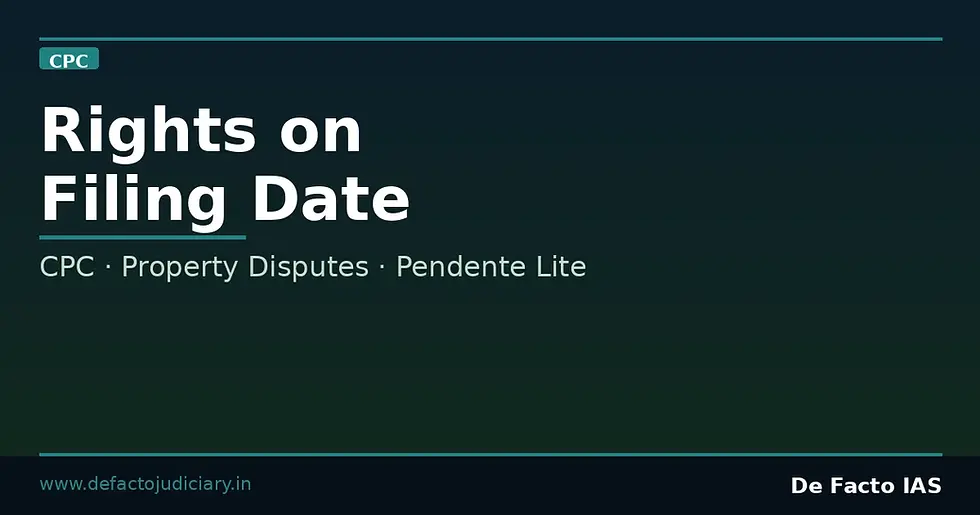 Rights of Parties as on the Date of Filing the Suit: