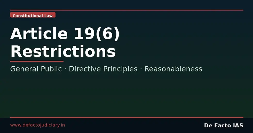 Article 19(6) and the 'General Public' Qualification: