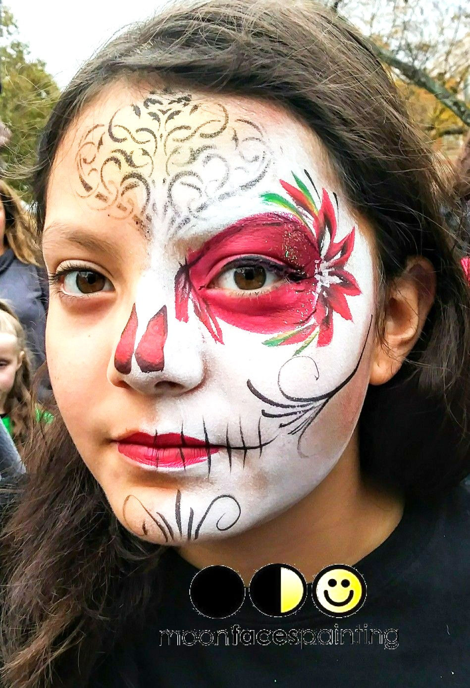 Sugar skull face painting, Day of the dead face painting, Dia de los Muertos face painting