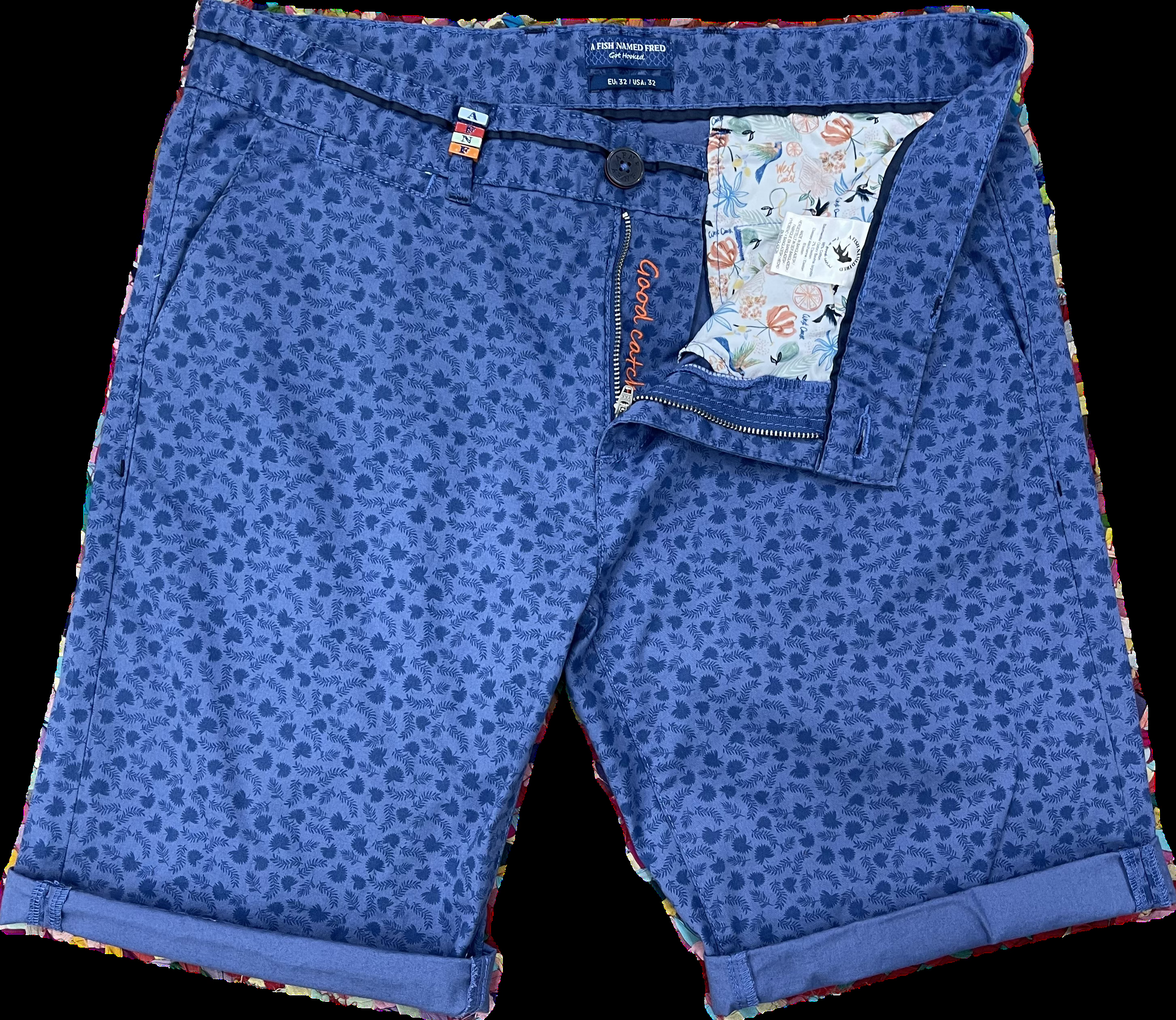 A Fish Named Fred Cotton Shorts