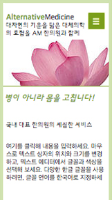 웰빙 카테고리 템플릿 – 대체의학 한의원 만병통치