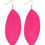 Miniatura: Fringe Leaf Leather Drop Earring