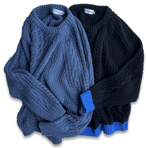 TRANSPORT FISHERMAN KNIT / Black | cozyhousetokyo