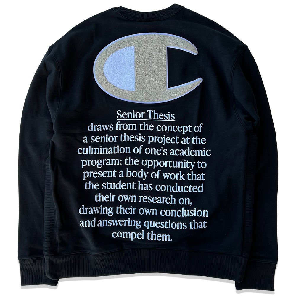 Champion Angelo Baque Senior Thesis Crewneck / Black