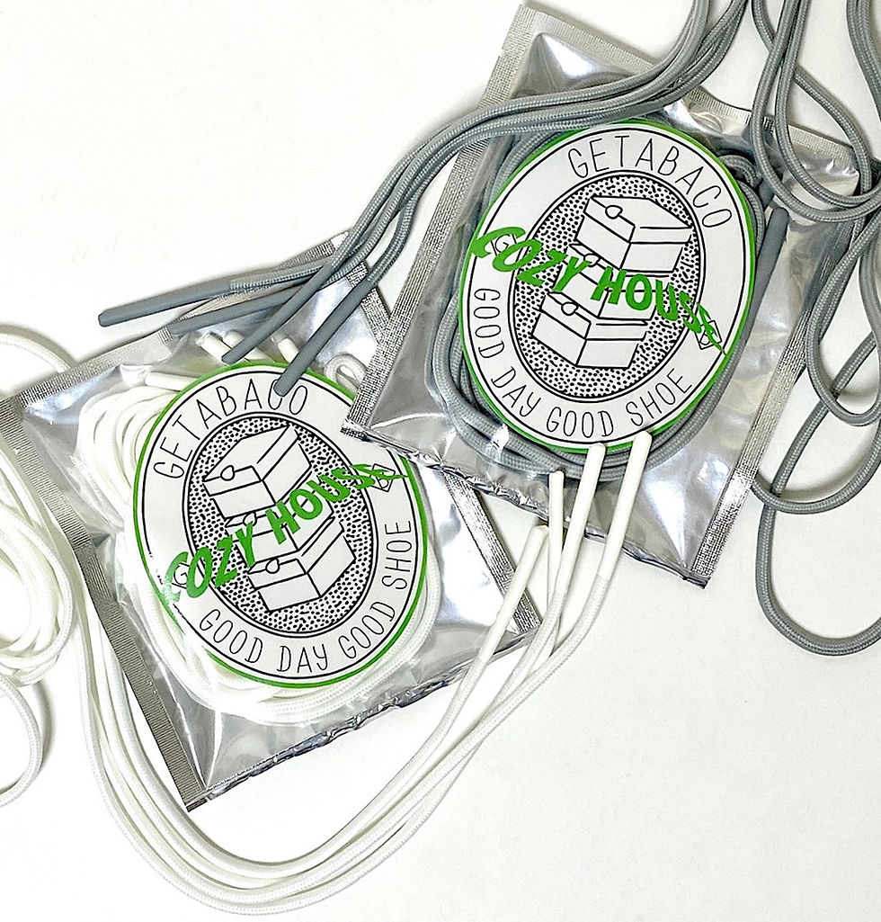 サムネイル： GETABACO x cozyhousetokyo DIPPED OVAL COLOR MATCHING LACES / OFF WHITE