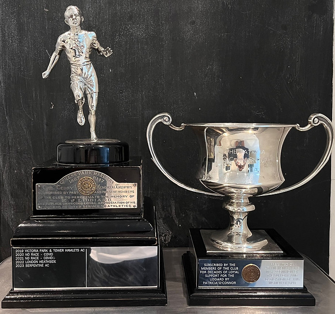 The Liddiard Trophy (left) and Patricia O'Connor Cup (right)