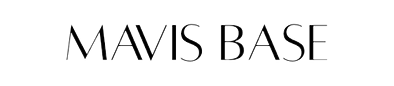 Mavis Base logo text on a black background