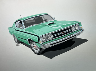 Hot Rod Art, 68 Ford Torino