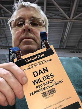 Dan Wildes, artist at Atlantic City boat show