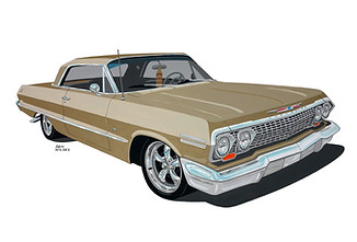 63_Chevy painting by Dan Wildes