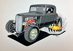 Step 5, finished art painting of 33 Chevy by Dan Wildes