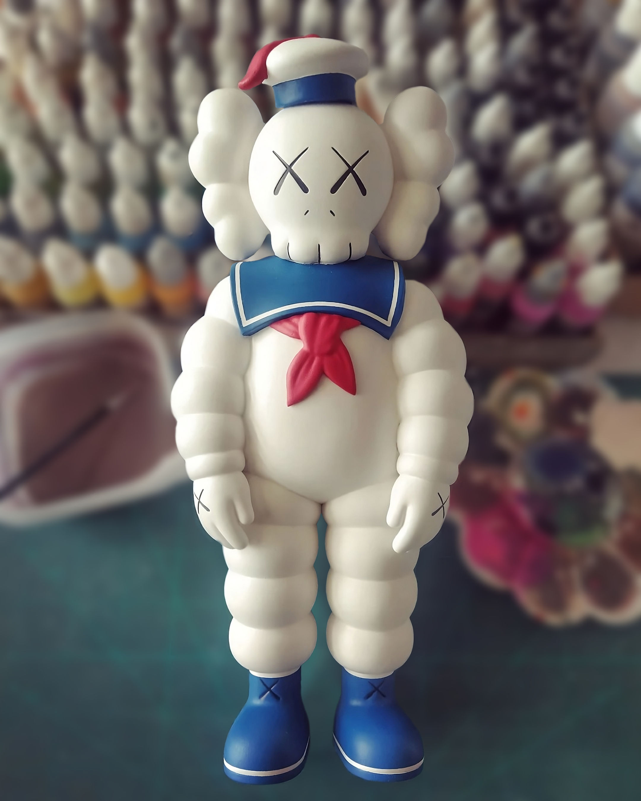 Kaws Stay Puft Marshmallow Man Figür Kaws Ghostbusters Figür Büyük Boy 20CM