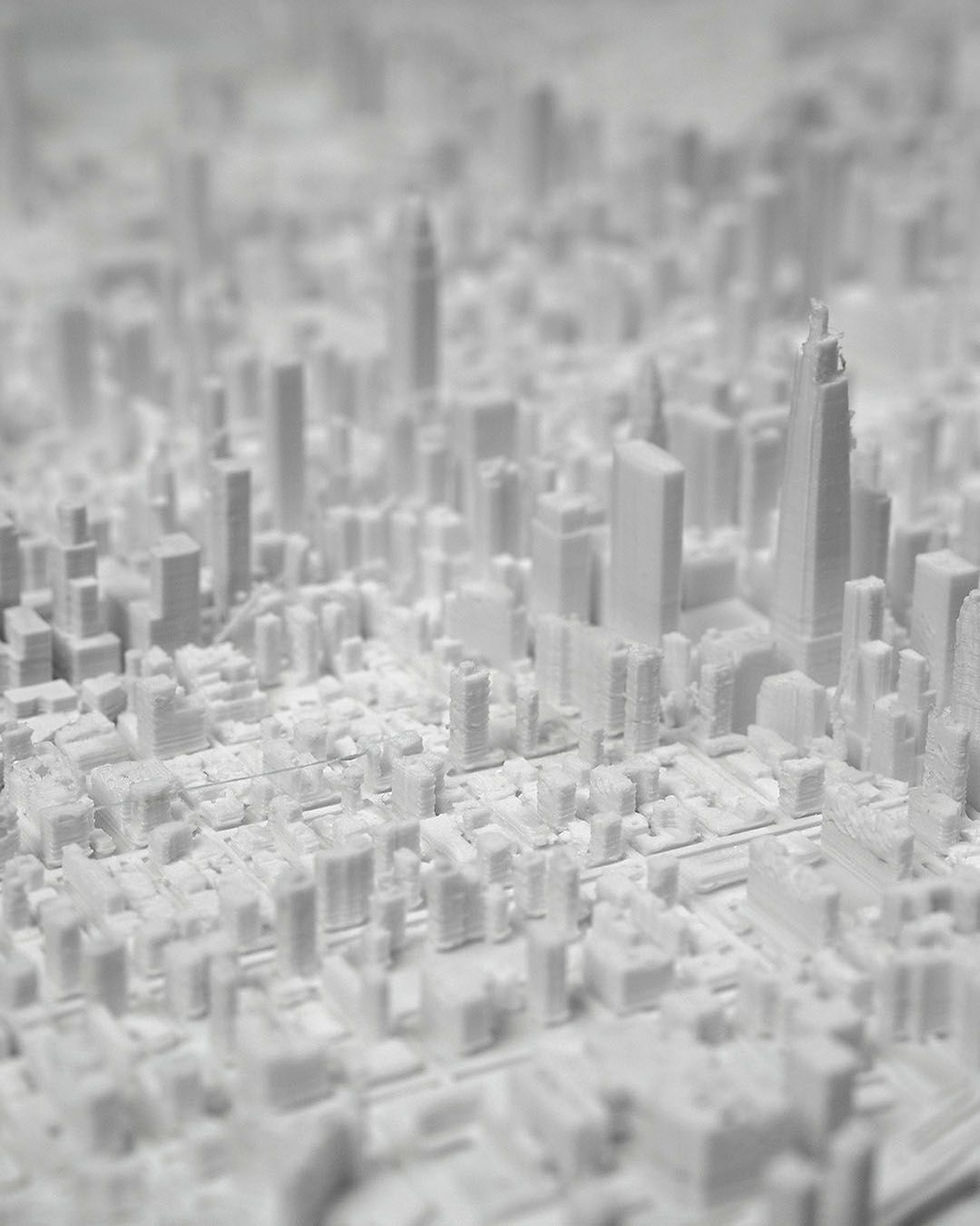 Küçük resim: Manhattan Üç Boyutlu Şehir Silüeti Dekoratif Minimalist Duvar Tablosu Manhattan