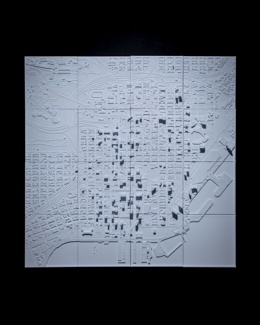 San Diego Üç Boyutlu Şehir Silüeti Dekoratif Minimalist Duvar Tablosu San Diego