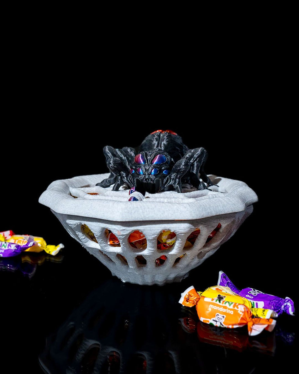 Küçük resim: Halloween Örümcek Şeker Kasesi Cadılar Bayramı Örümcek Şekerlik 18CM