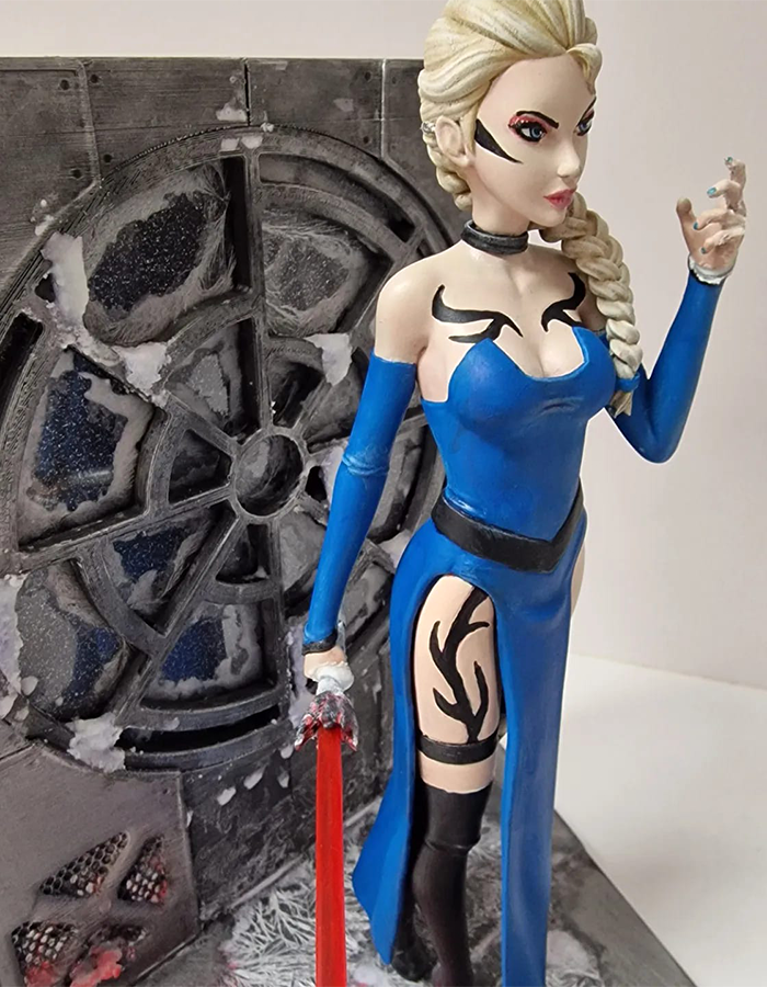 Küçük resim: Starwars Elsa Boyalı Figür Dark Elsa Figür Büyük Boy 20CM