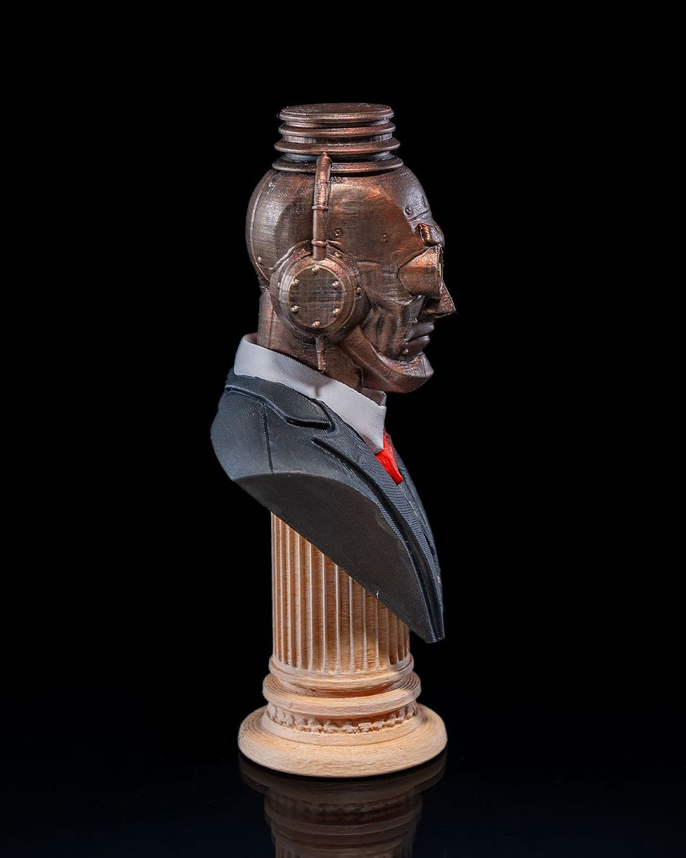 Küçük resim: Abraham Lincoln Boyalı Büst 13 CM