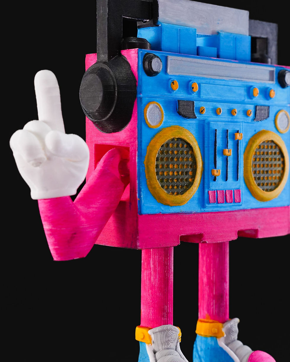 Küçük resim: 80ler Boombox Radyo Karakteri Hareketli Oyuncak Figür
