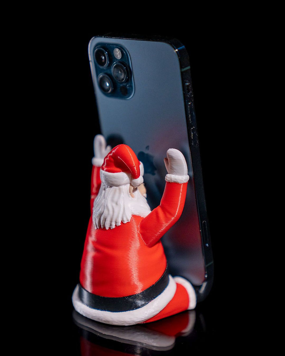 Küçük resim: Yılbaşı Hediyesi Telefon Standı Noel Baba Masaüstü Telefon Standı 10CM