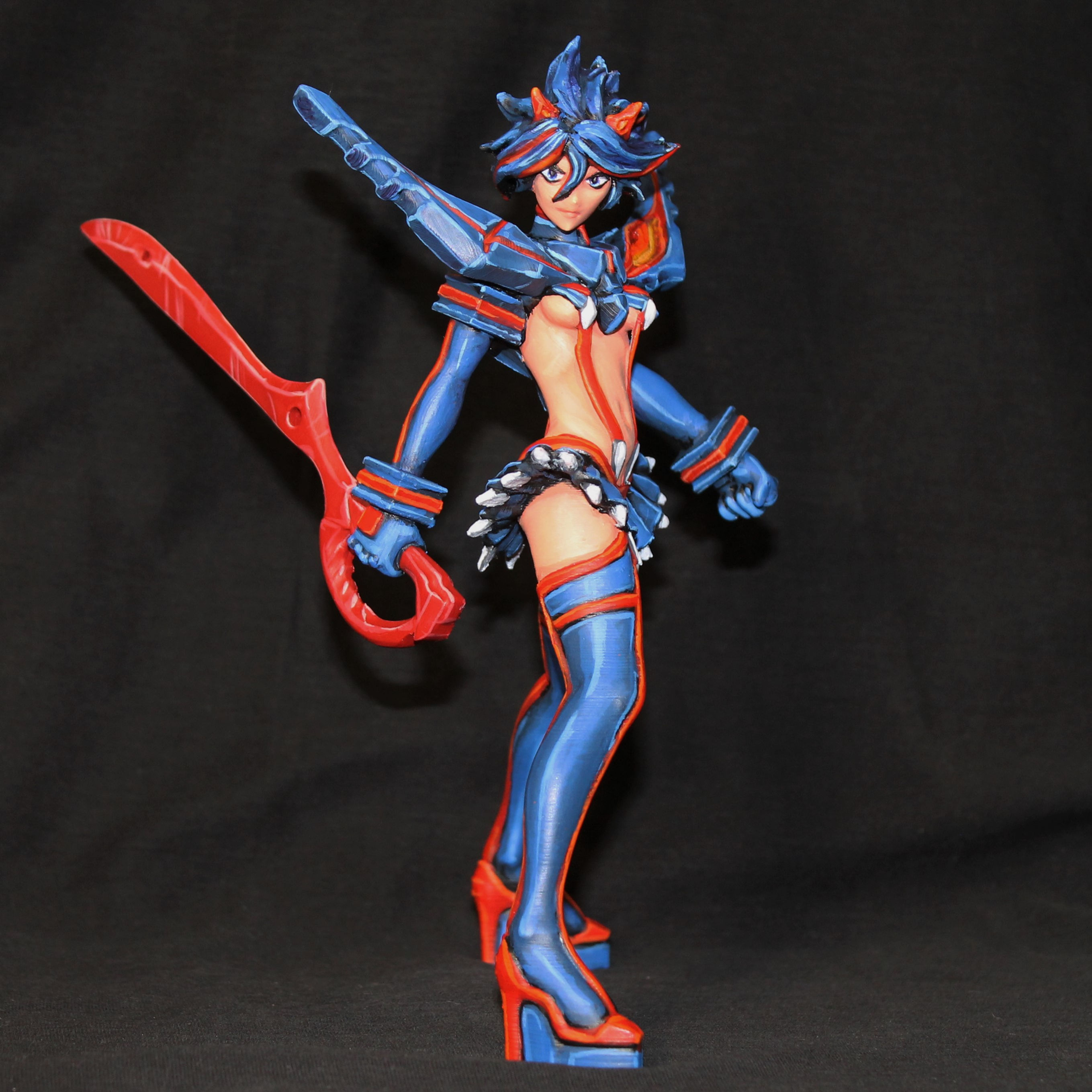 Kill la Kill Ryūko Matoi Figür Manga Boyalı Figür Büyük Boy 25CM