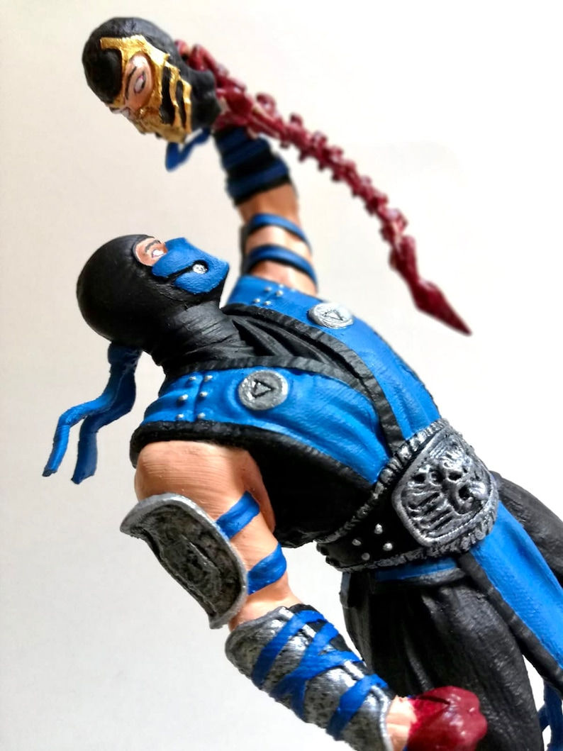 Küçük resim: Mortal Kombat Subzero Fatalaty Figür Mortal Kombat Sub Zero Obje Büyük Boy 25CM