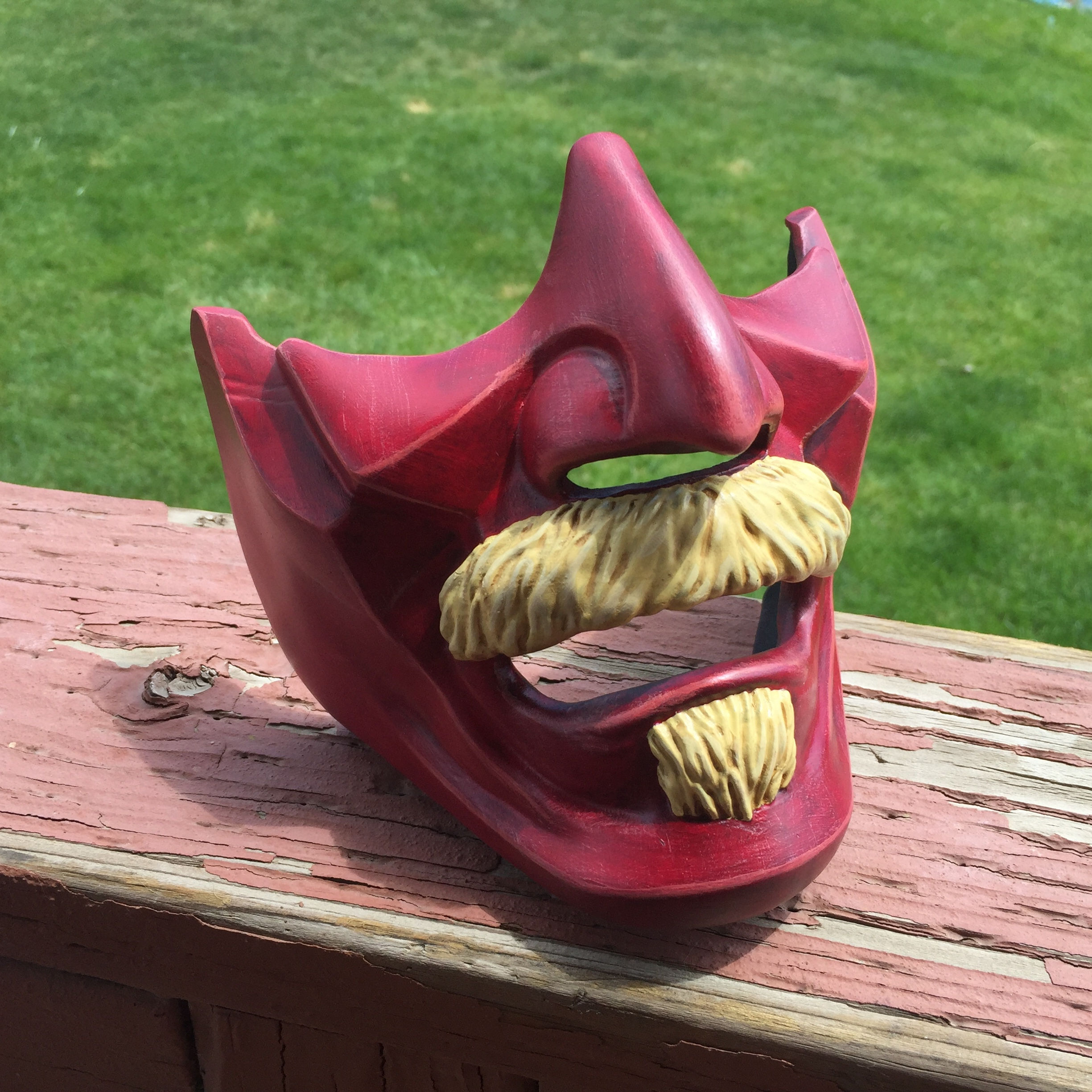 For Honor Kensei Maske Cosplay Samuray Maske Giyilebilir