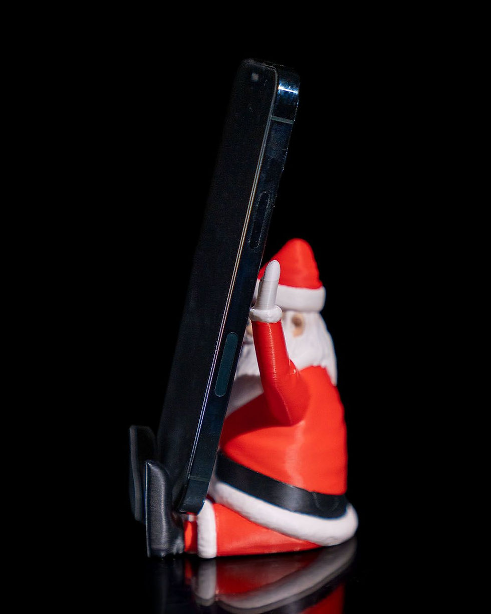 Küçük resim: Yılbaşı Hediyesi Telefon Standı Noel Baba Masaüstü Telefon Standı 10CM