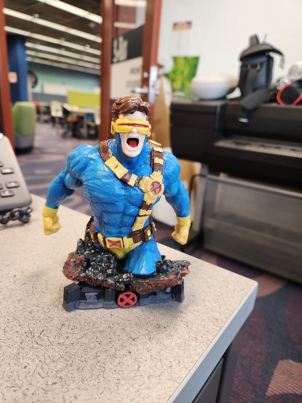 Küçük resim: X-Men Cyclops Boyalı Büst Marvel Scott Summers Büst 13CM