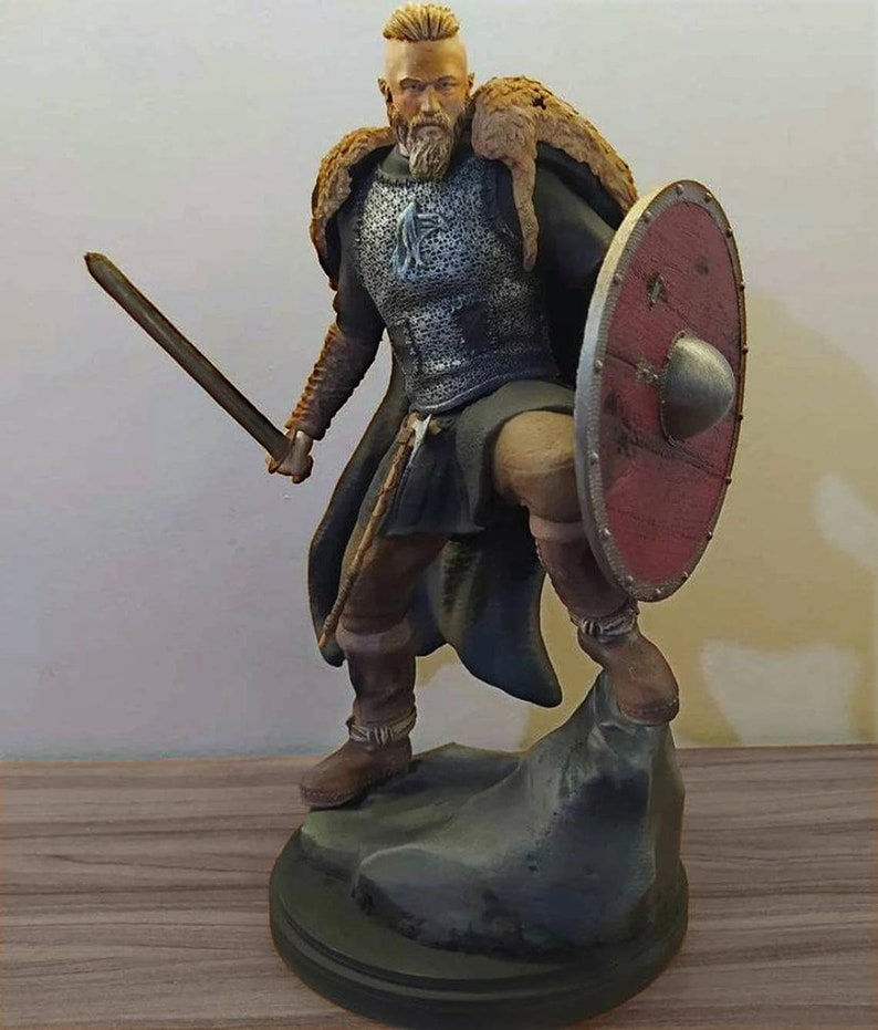Küçük resim: Viking Ragnar Lothbrok Figür Viking Ragnar Obje 25CM Büyük Boy