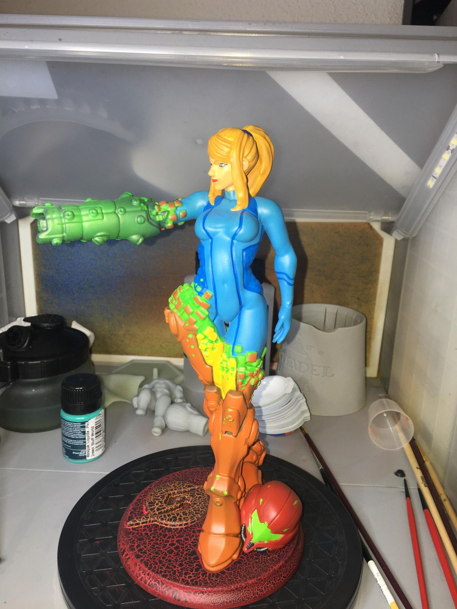 Metroid Samus Aran Figür Samusu Aran Obje Büyük Boy 25CM