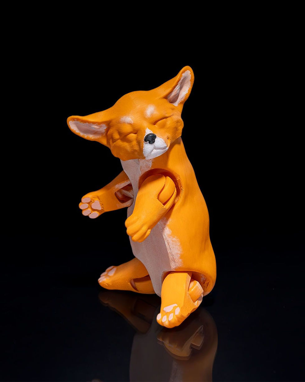 Küçük resim: Hareketli Sevimli Köpek Pembroke Welsh Corgi Boyalı Oyuncak Figür 15 CM