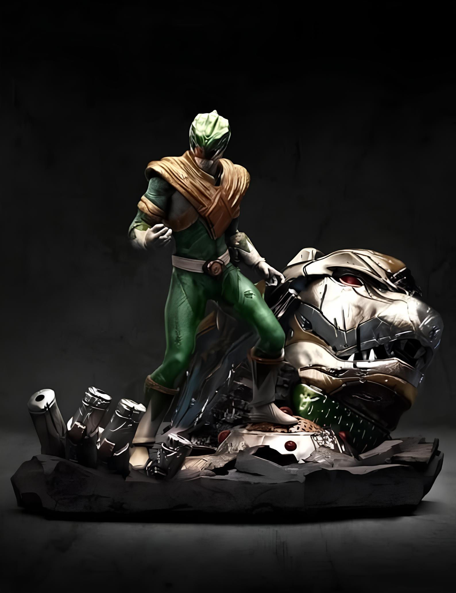 Power Rangers Green Verde Figür Büyük Boy 25CM