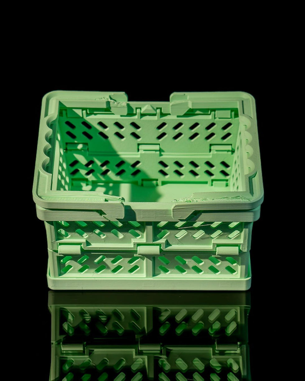 Küçük resim: Çok Amaçlı Sert Plastik Kasa Alışveriş Sepeti Organizer Katlanabilir 15CM