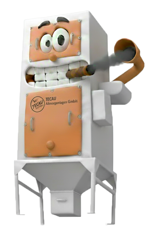 Dusty Zeichentrickfigur als Filteranlage