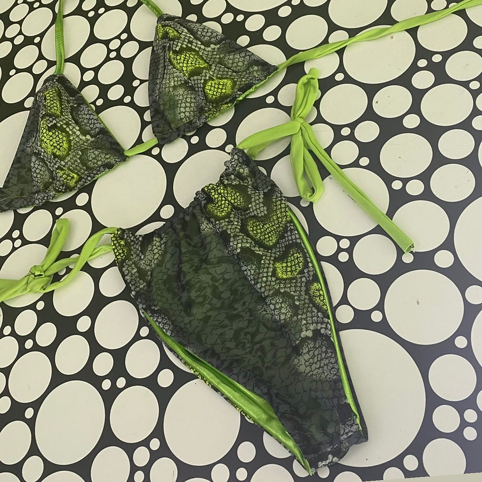 Miniatura: Snake Skin Reversible String Bikini