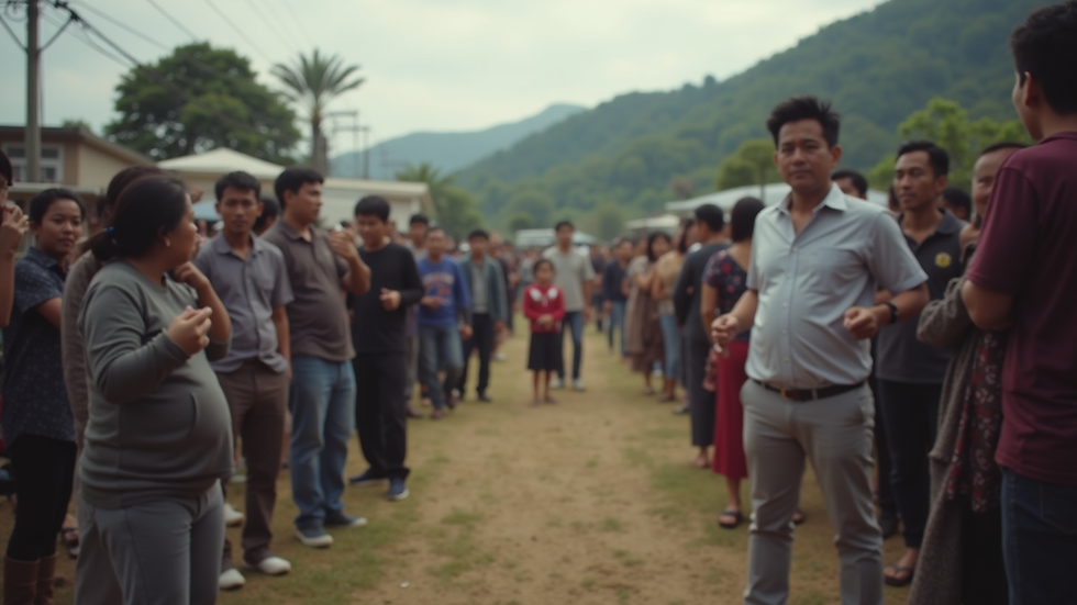Eye-level view of a community gathering in Kokoro